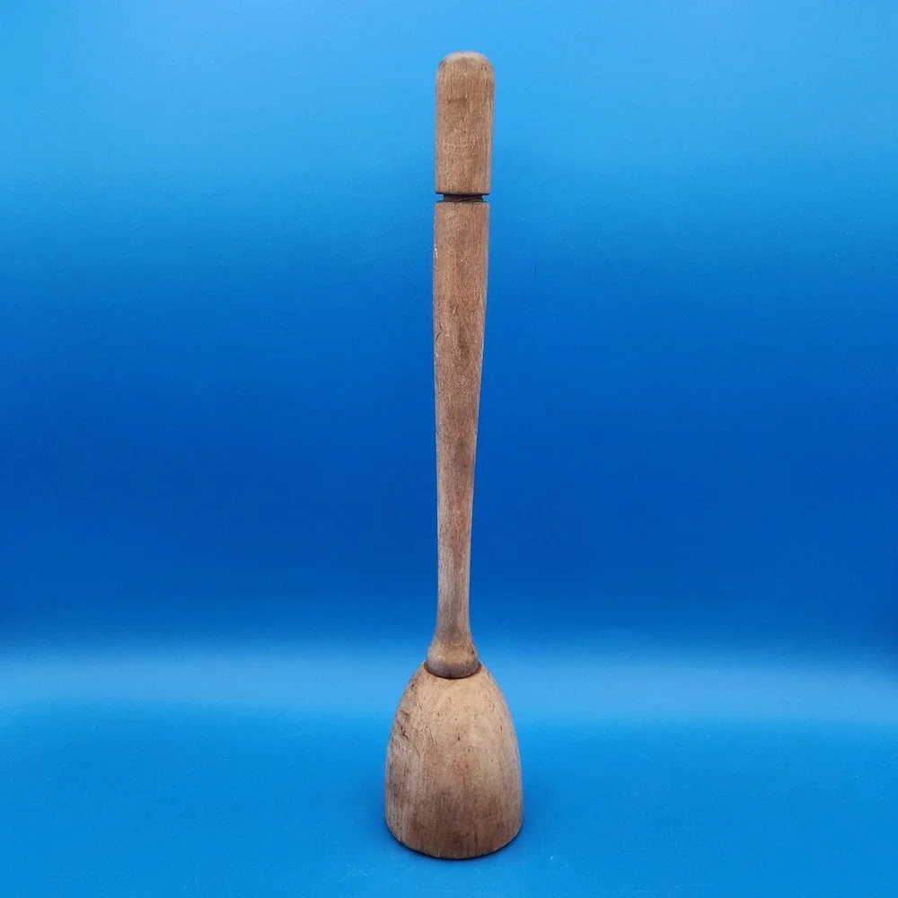 Vintage Primitive Rustic Farmhouse Wooden Potato Masher